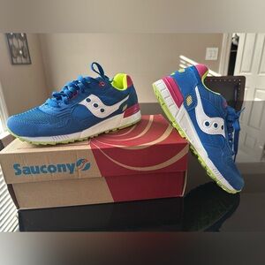 Saucony Kids' Blue, White, and Pink Sneakers